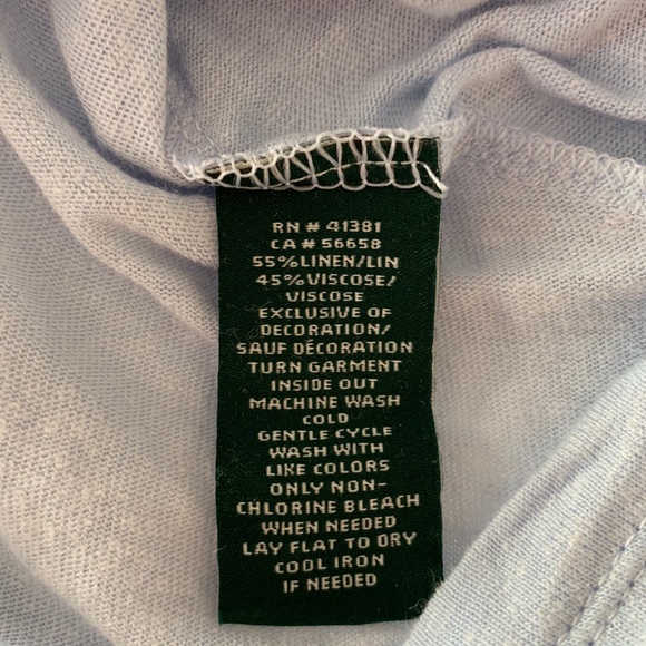 Ralph Lauren Knotted Waist Blue Tee 2X NWT - Picture 6 of 6